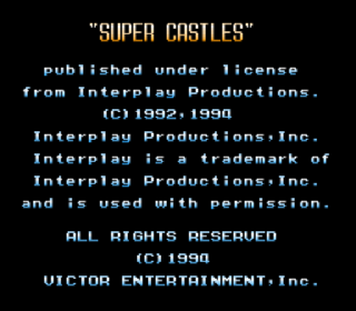Screenshot Thumbnail / Media File 1 for Super Castles (Japan)
