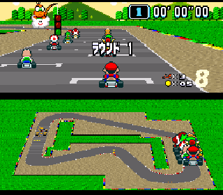 Screenshot Thumbnail / Media File 1 for Super Mario Kart (Japan) (Rev 0A)
