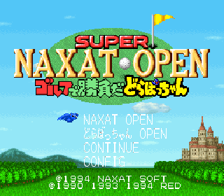 Screenshot Thumbnail / Media File 1 for Super Naxat Open - Golf de Shoubu da Dorabot-chan (Japan)
