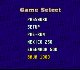 Screenshot Thumbnail / Media File 1 for Super Off Road - The Baja (USA)