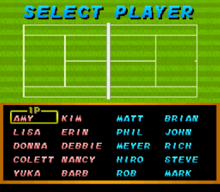 Screenshot Thumbnail / Media File 1 for Super Tennis (Europe) (Rev A)