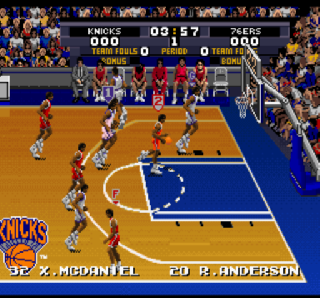 Screenshot Thumbnail / Media File 1 for Tecmo Super NBA Basketball (Europe)