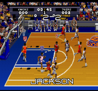 Screenshot Thumbnail / Media File 1 for Tecmo Super NBA Basketball (Japan)