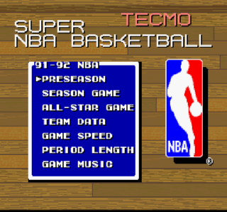 Screenshot Thumbnail / Media File 1 for Tecmo Super NBA Basketball (USA)