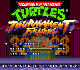 Screenshot Thumbnail / Media File 1 for Teenage Mutant Hero Turtles - Tournament Fighters (Europe)