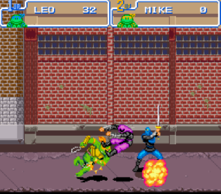 Screenshot Thumbnail / Media File 1 for Teenage Mutant Ninja Turtles IV - Turtles in Time (USA) (Beta)