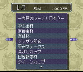 Screenshot Thumbnail / Media File 1 for Thoroughbred Breeder III (Japan)