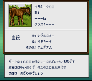 Screenshot Thumbnail / Media File 1 for Thoroughbred Breeder (Japan)