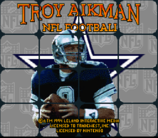 Screenshot Thumbnail / Media File 1 for Troy Aikman NFL Football (Europe)
