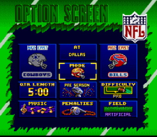 Screenshot Thumbnail / Media File 1 for Troy Aikman NFL Football (Europe)