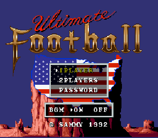 Screenshot Thumbnail / Media File 1 for Ultimate Football (Japan)