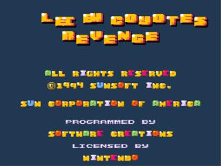 Screenshot Thumbnail / Media File 1 for Wile E Coyote's Revenge (Europe) (Proto)