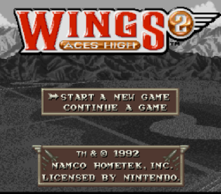 Screenshot Thumbnail / Media File 1 for Wings 2 - Aces High (USA) (Beta)