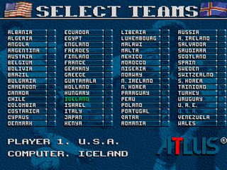 Screenshot Thumbnail / Media File 1 for World Soccer '94 - Road to Glory (USA)