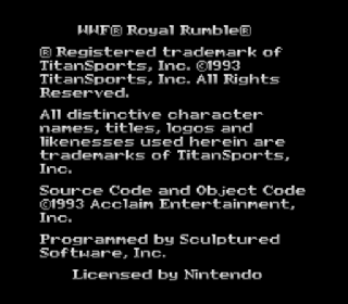 Screenshot Thumbnail / Media File 1 for WWF Royal Rumble (Europe)