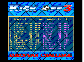 Screenshot Thumbnail / Media File 1 for Kick Off 3 - European Challenge (Europe)