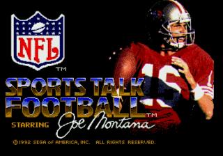 Screenshot Thumbnail / Media File 1 for NFL Sports Talk Football '93 Starring Joe Montana (USA, Europe)