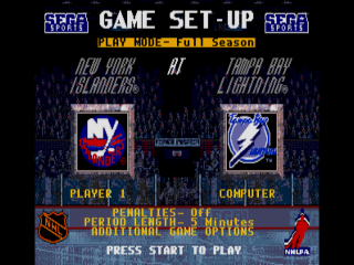 Screenshot Thumbnail / Media File 1 for NHL All-Star Hockey 95 (USA)