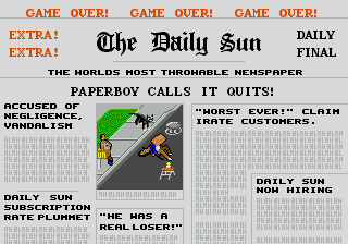 Screenshot Thumbnail / Media File 1 for Paperboy (Japan)