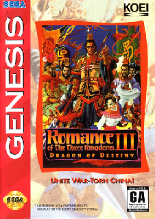 Screenshot Thumbnail / Media File 1 for Romance of the Three Kingdoms III - Dragon of Destiny (USA)