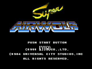 Screenshot Thumbnail / Media File 1 for Super Airwolf (Japan)