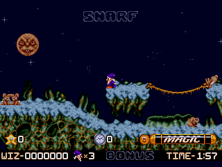 Screenshot Thumbnail / Media File 1 for Wiz'n'Liz - The Frantic Wabbit Wescue (Europe)