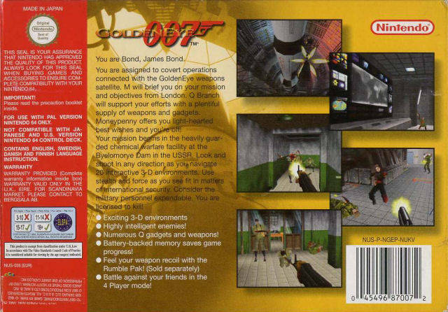 GoldenEye 007 [Europe] - Nintendo 64 (N64) rom download