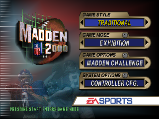 Screenshot Thumbnail / Media File 1 for Madden NFL 2000 (USA)