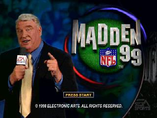 Screenshot Thumbnail / Media File 1 for Madden NFL 99 (USA)