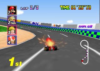 Screenshot Thumbnail / Media File 1 for Mario Kart 64 (Europe)