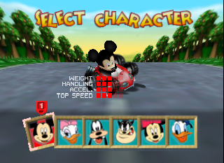 Screenshot Thumbnail / Media File 1 for Mickey no Racing Challenge USA (Japan)