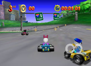 Screenshot Thumbnail / Media File 1 for Mickey no Racing Challenge USA (Japan)