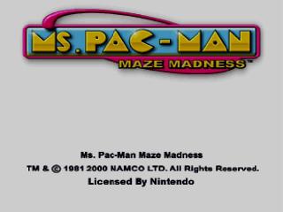 Screenshot Thumbnail / Media File 1 for Ms. Pac-Man - Maze Madness (USA)