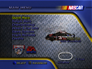 Screenshot Thumbnail / Media File 1 for NASCAR 99 (Europe) (En,Fr,De)