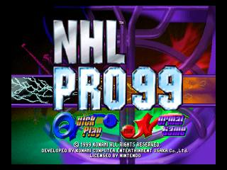 Screenshot Thumbnail / Media File 1 for NHL Blades of Steel '99 (USA)