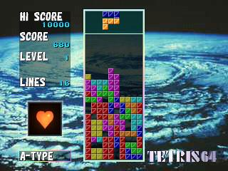 Screenshot Thumbnail / Media File 1 for Tetris 64 (Japan)