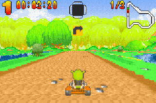 Screenshot Thumbnail / Media File 1 for Shrek - Swamp Kart Speedway (U)(Venom)