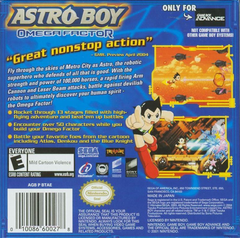 Astro Boy - Omega Factor ROM - GBA Download - Emulator Games