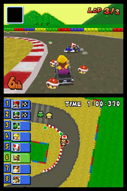 what are the controls for mario kart ds rom