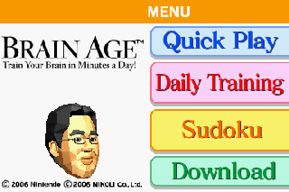 Screenshot Thumbnail / Media File 1 for Brain Age - Train Your Brain in Minutes a Day! (U)(Trashman)
