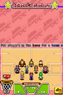 Screenshot Thumbnail / Media File 1 for Mario Hoops 3 on 3 (U)(Legacy)