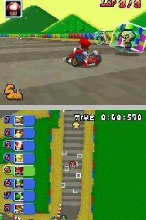 what are the controls for mario kart ds rom