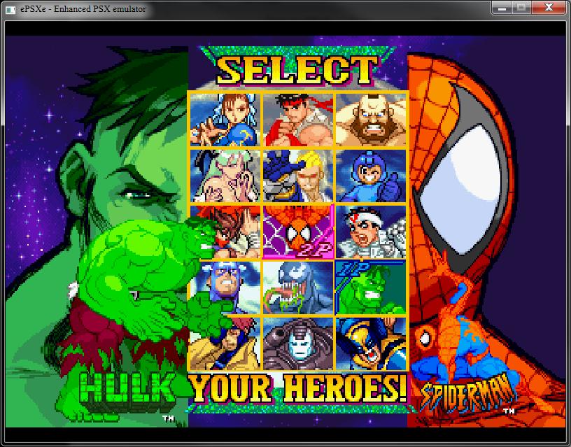 Marvel vs. Capcom - Clash of Super Heroes (E) ISO PSX ISOs.