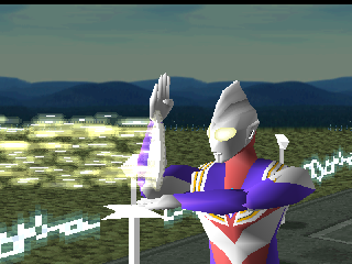 Screenshot Thumbnail / Media File 1 for Ultraman Tiga & Dyna Fighting Evolution - New Generations (Japan)