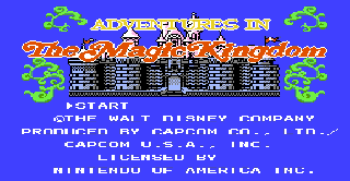 Screenshot Thumbnail / Media File 1 for Adventures in the Magic Kingdom (USA) (Beta)