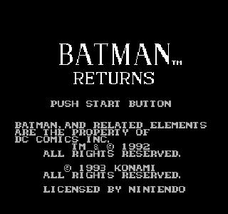 Screenshot Thumbnail / Media File 1 for Batman Returns (Europe)