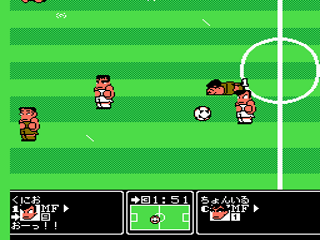 Screenshot Thumbnail / Media File 1 for Kunio Kun no Nekketsu Soccer League (Japan)