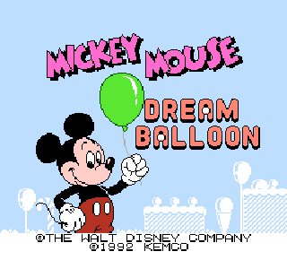 Screenshot Thumbnail / Media File 1 for Mickey Mouse - Dream Balloon (USA) (Proto)