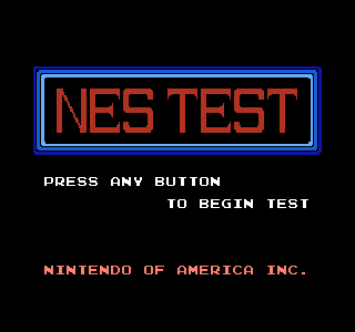Screenshot Thumbnail / Media File 1 for NES Test (USA)