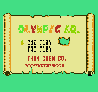 Screenshot Thumbnail / Media File 1 for Olympic I.Q. (Asia) (Unl) (NES)